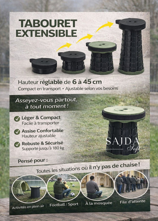 Tabouret portable & extensible